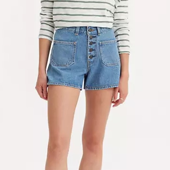 Levi’s 80s mom shorts with front patch pockets - Picture 1 of 2